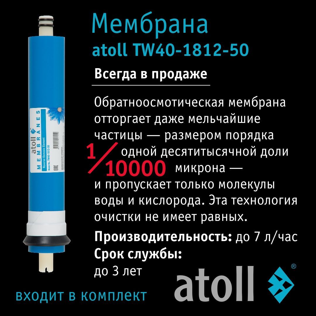 Набор картриджей Atoll №102 STDA (картриджи Атолл с мембраной)