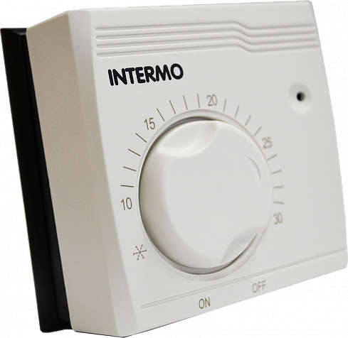 INTERMO L-302 накладной механический терморегулятор со встроенным датчиком температуры воздуха