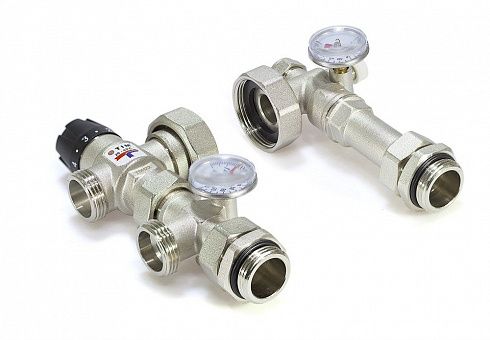 Насосно-смесительный узел TIM JH-1035 130-180мм с термостатическим клапаном