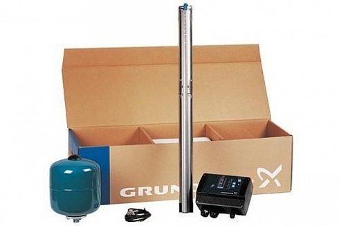 Комплект Grundfos SQE 3-105 с частотным преобразователем CU301